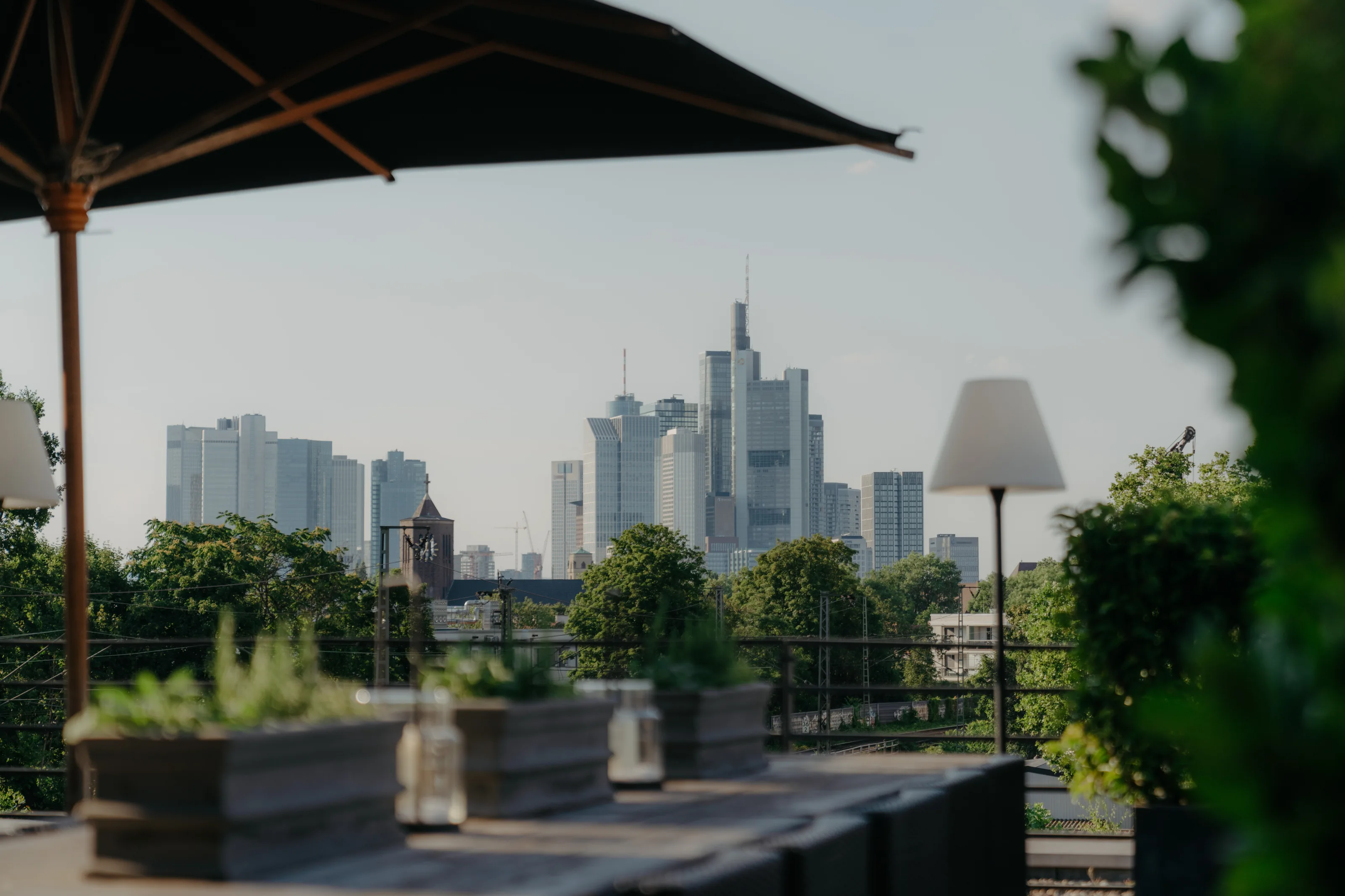 Blick auf die Frankfurter Skyline